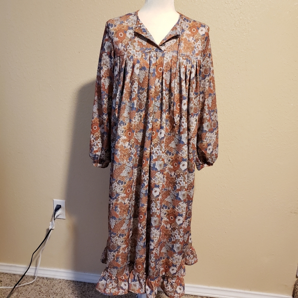 Vintage‎ Cottage Core Floral Prairie Dress